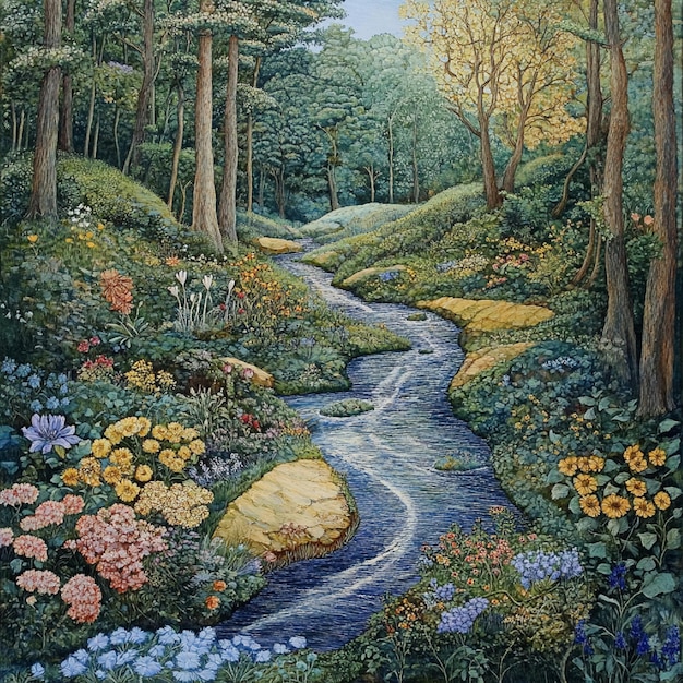 a spring with a quiet intelligent curve in its stream