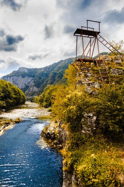 Springboard in the mountains