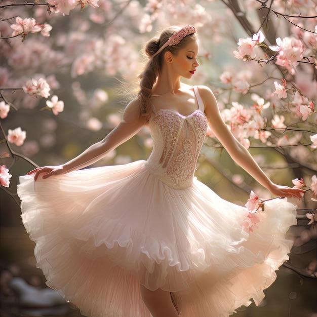 Springtime blossom ballet nature background photos