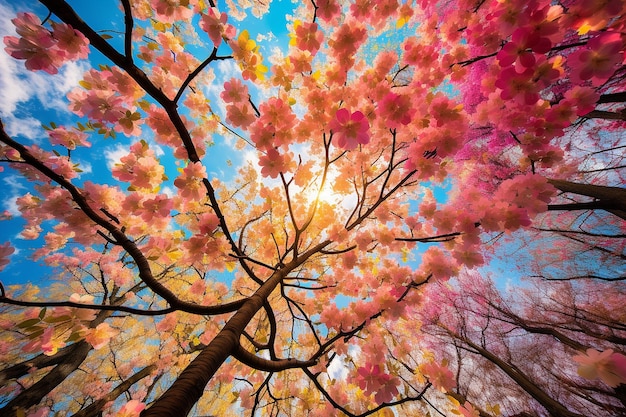 Springtime Canopy of Color