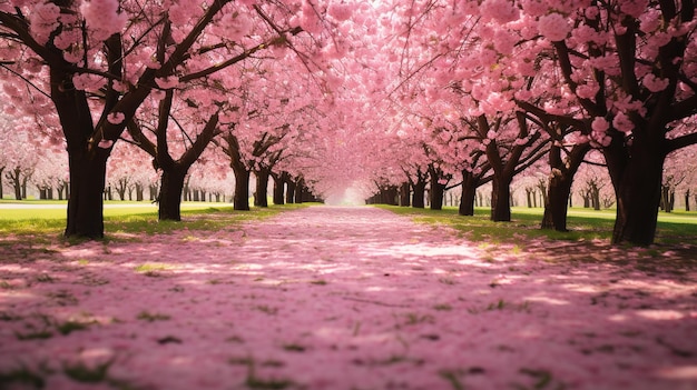 Springtime Cherry Blossom Splendor AI Generated