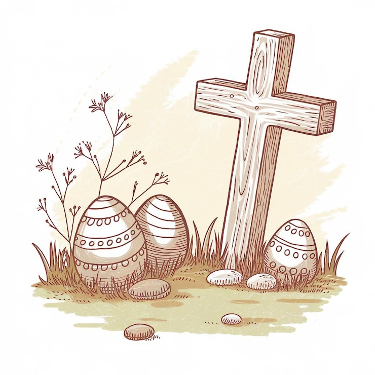 Photo springtime easter scene