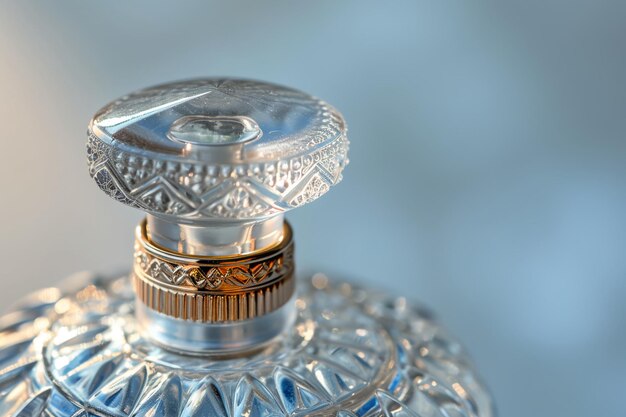 Photo springtime elegance the delicate design of a perfume bottle