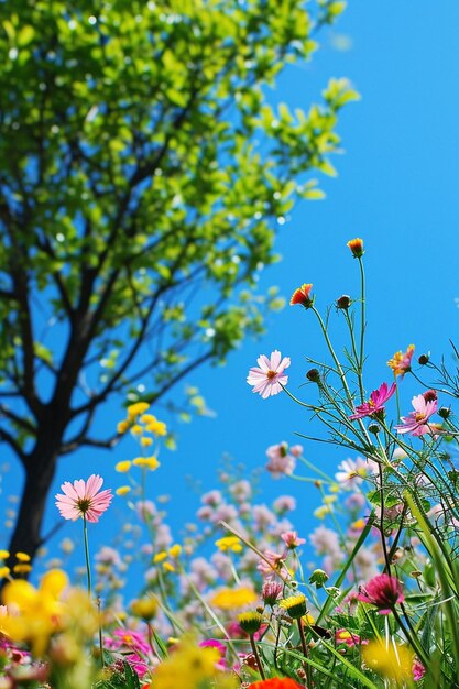 Foto una scena naturale primaverile che simboleggia nowruz