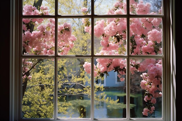 ウィンドウズにおける春の映像 ウィンドウズの AI 画像における春の景色の映像をキャプチャーする