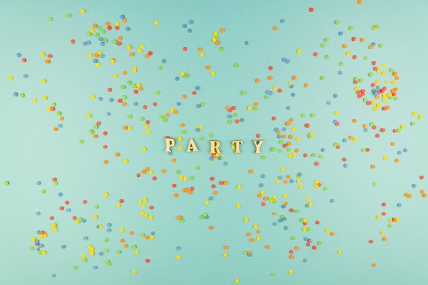 Photo sprinkles background, sugar sprinkle confetti, decoration for cake and bakery.