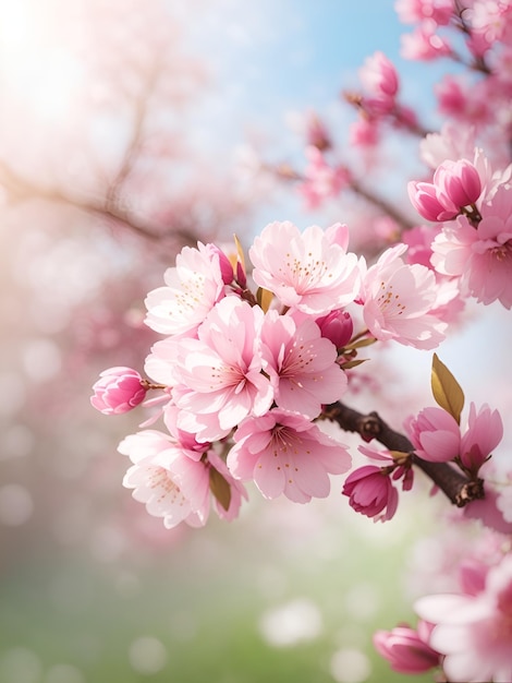 スプリント背景桜の花