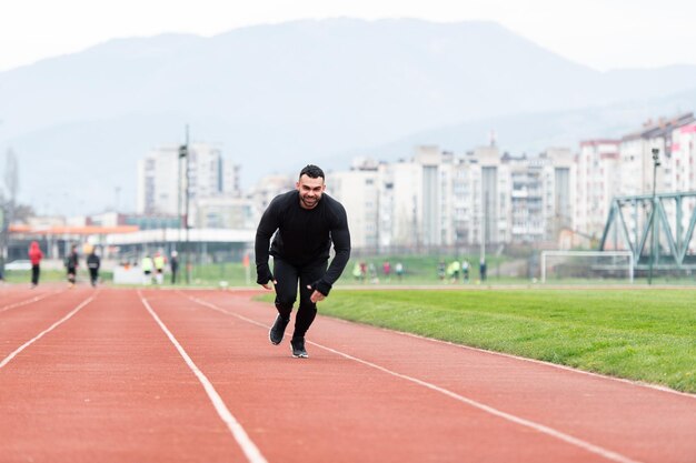 Sprinter klaar om te beginnen