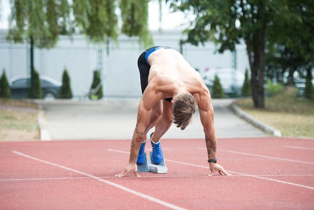 Sprinter klaar om te beginnen