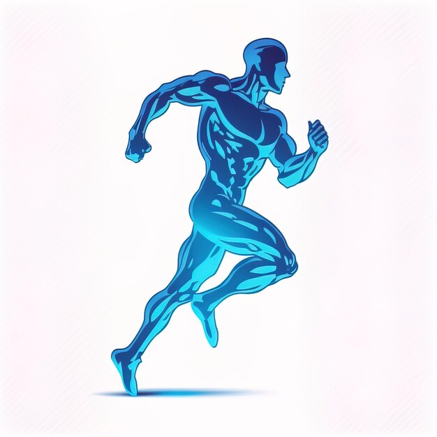 Sprinting man vector silhouette Sprint fast run Runner는 실행을 시작합니다 Generative AI