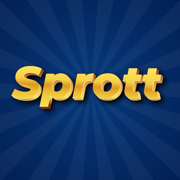 Sprott Text effect Gold JPG attractive background card photo