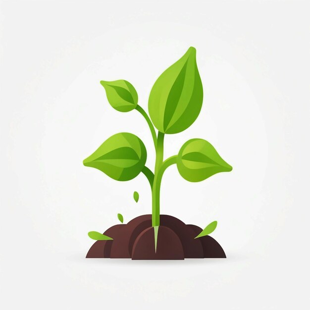 Photo sprout vector 3d illustration