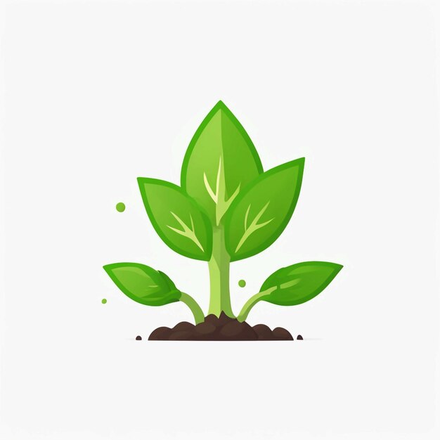 Photo sprout vector 3d illustration