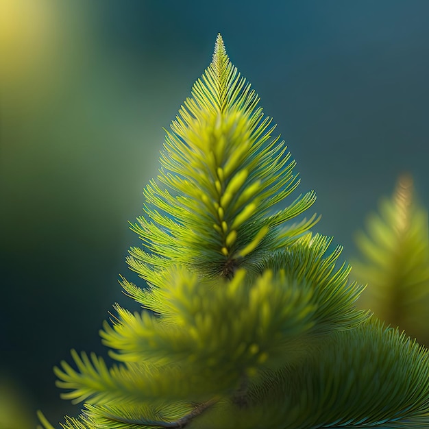 Spruce branch close up