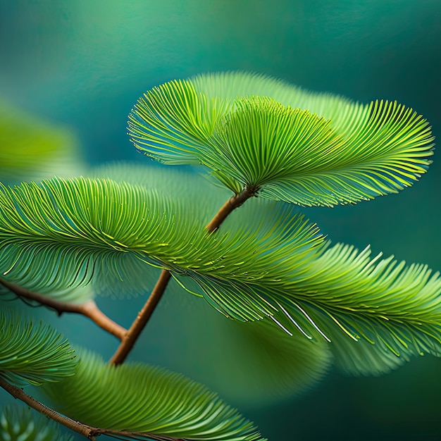 Spruce branch close up