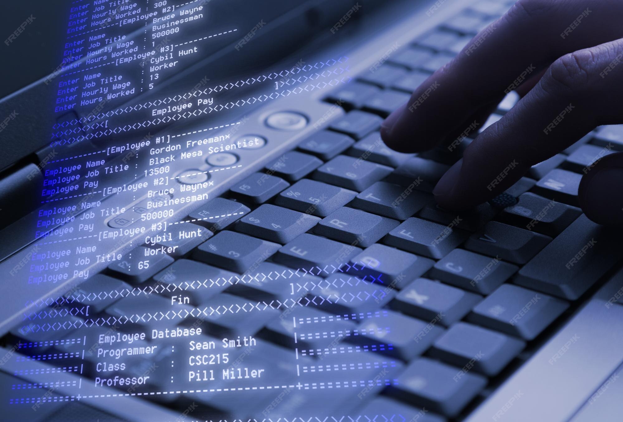 Premium Photo | SQL inscription text against laptop and code background ...