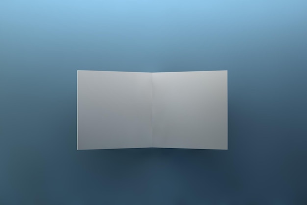 square bifold mockup 3d rendering