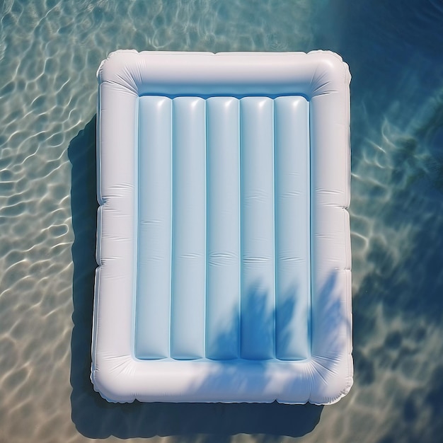 Square blue air mattress