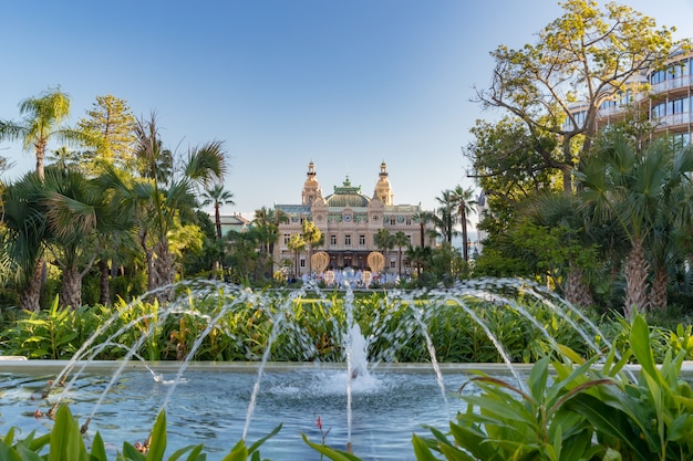 The square Casino Monte-Carlo at sunset