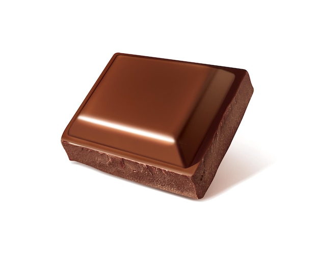 square chocolate bar with a dark brown color