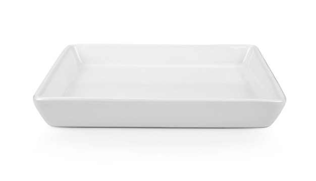 Square Deep Plate on white background