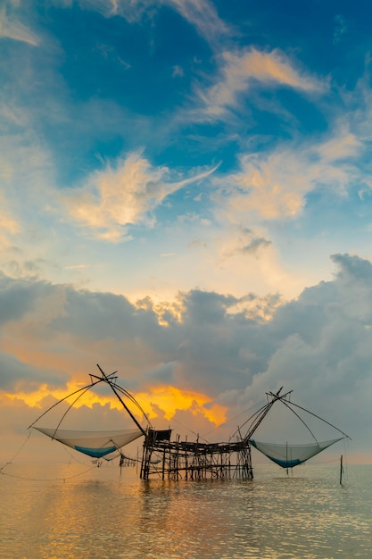 Photo square dip net in thai swa