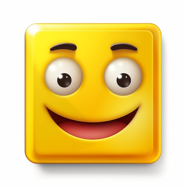 Photo square face emoji yellow big smile