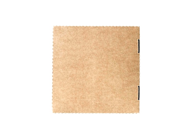 square flat cardboard box on white isolated background. the concept of eco-friendly materials