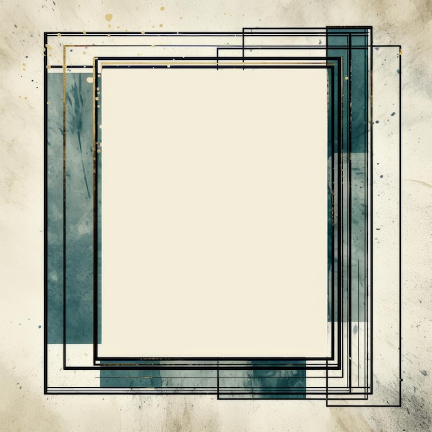 Photo a square frame on a grunge background