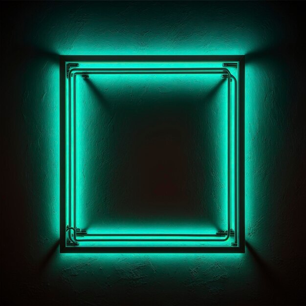 square frame light neon