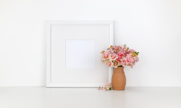 Square frame  on white background