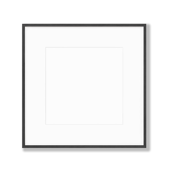 Photo square frame on a white wall