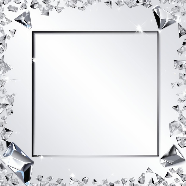 a square frame with diamonds around it