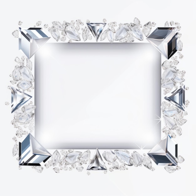 Foto una cornice quadrata con dei diamanti sopra