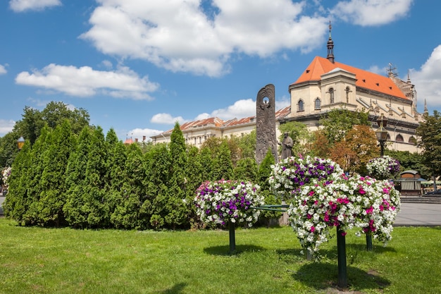 Square of Freedom Lvov city Ukraine