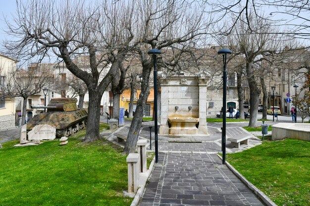 A square in Gambatesa a medieval village in Molise Italy