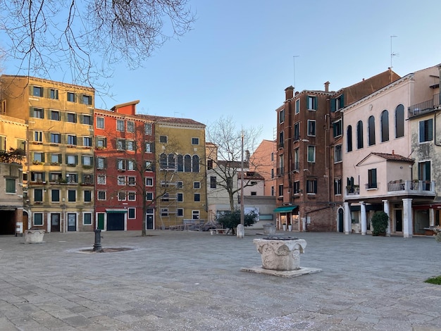 Square in Ghetto in Cannaregio district in Venice