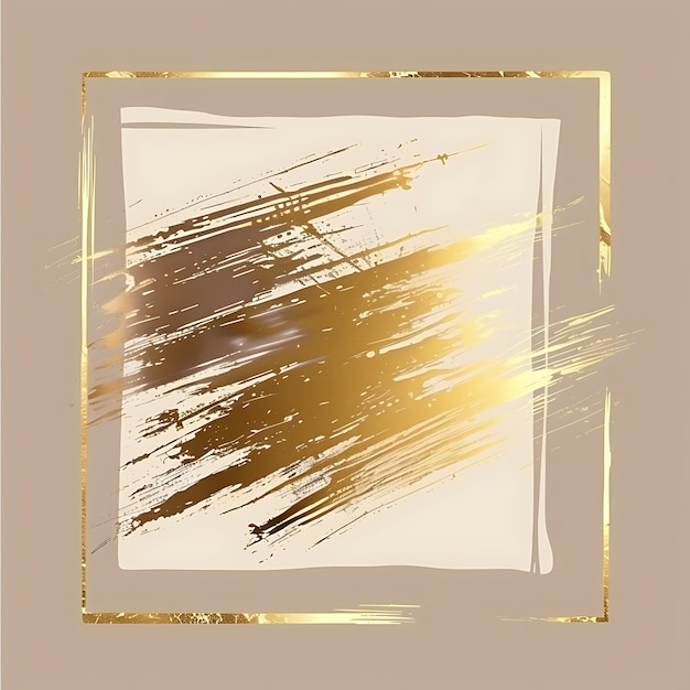 Photo a square of gold and brown paint with the word quot the quot on it