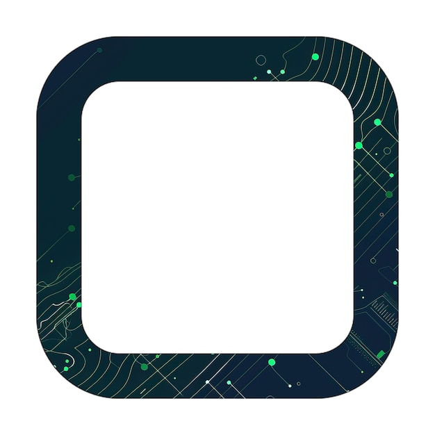 square icon green technology texture