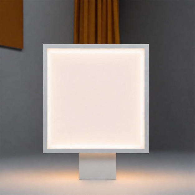 Photo a square light that is on a table