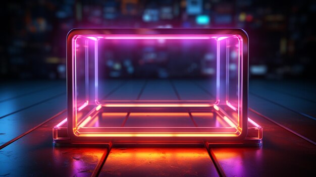 Square neon light