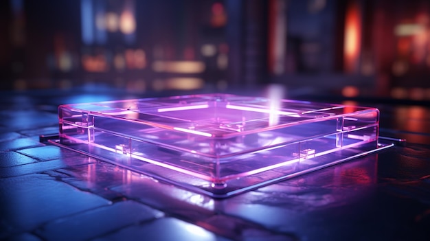 Square neon light