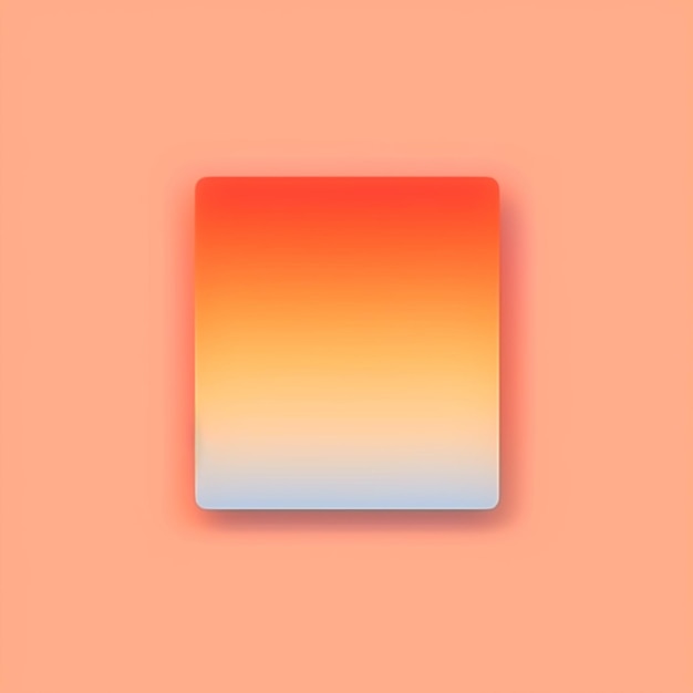 Photo a square orange and blue gradient on a pink background generative ai