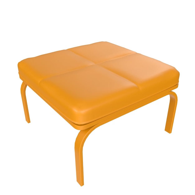 Photo a square ottoman with a square cushion on it.