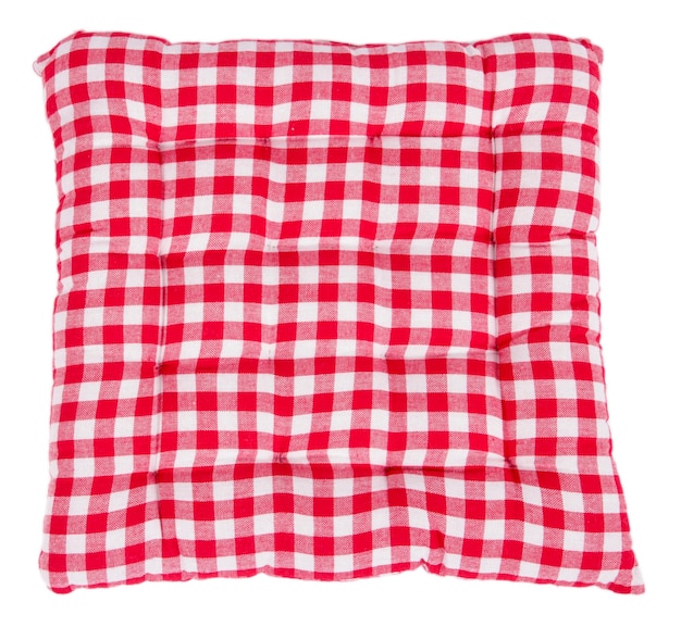 Square pillow isolated on white