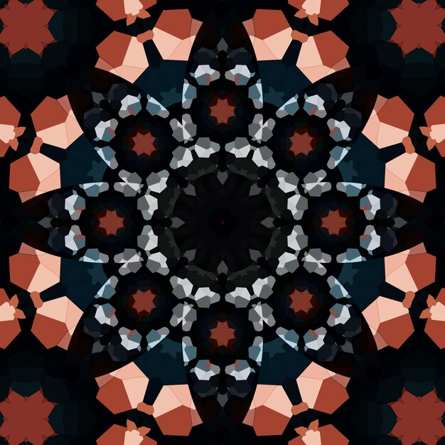 Photo square seamless patterns kaleidoscope pattern is symmetrical