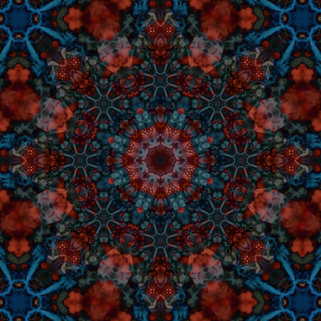 Фото square seamless patterns kaleidoscope pattern is symmetrical