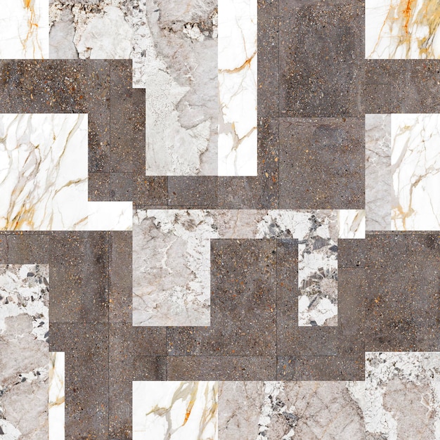 Square shaped stone marble textured mosaic background Suitable for floor and wall tiles Home decoration