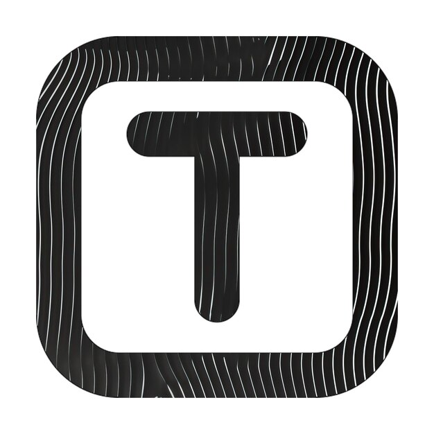 square t icon black white lines texture