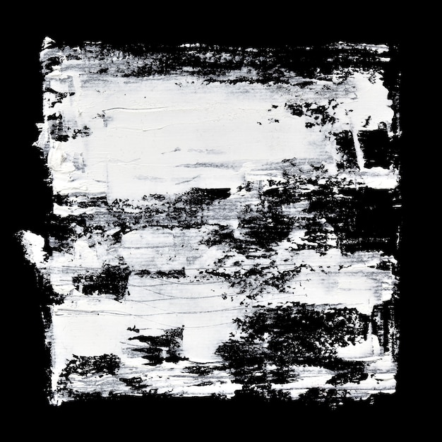 Square of white oil paint - grunge abstract background